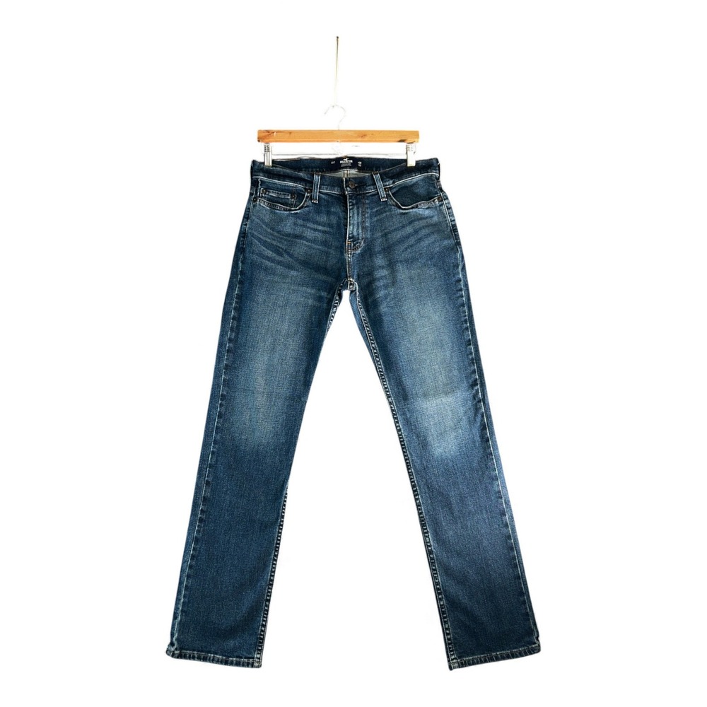 Hollister Slim Straight Epic Flex‎ Jeans Mens 30x32 Blue Denim